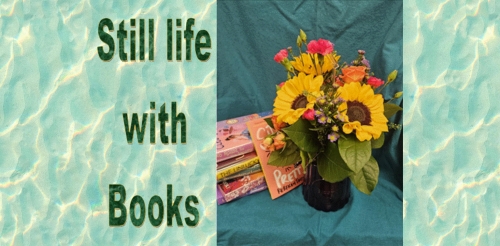 flowers next to books