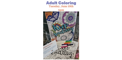 coloring page on display